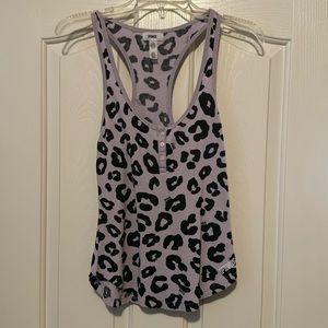 Purple cow print tank